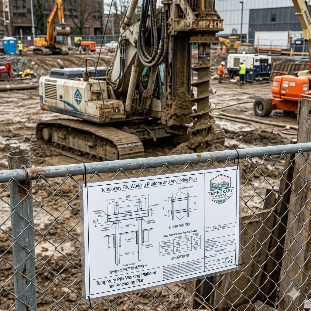 Piling mat and working platform